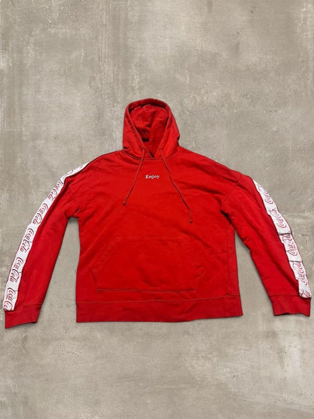Coca-Cola x PacSun “Enjoy” Red Hoodie Sweatshirt Size Small